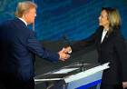 Donald Trump y Kamala Harris en su primer debate presidencial