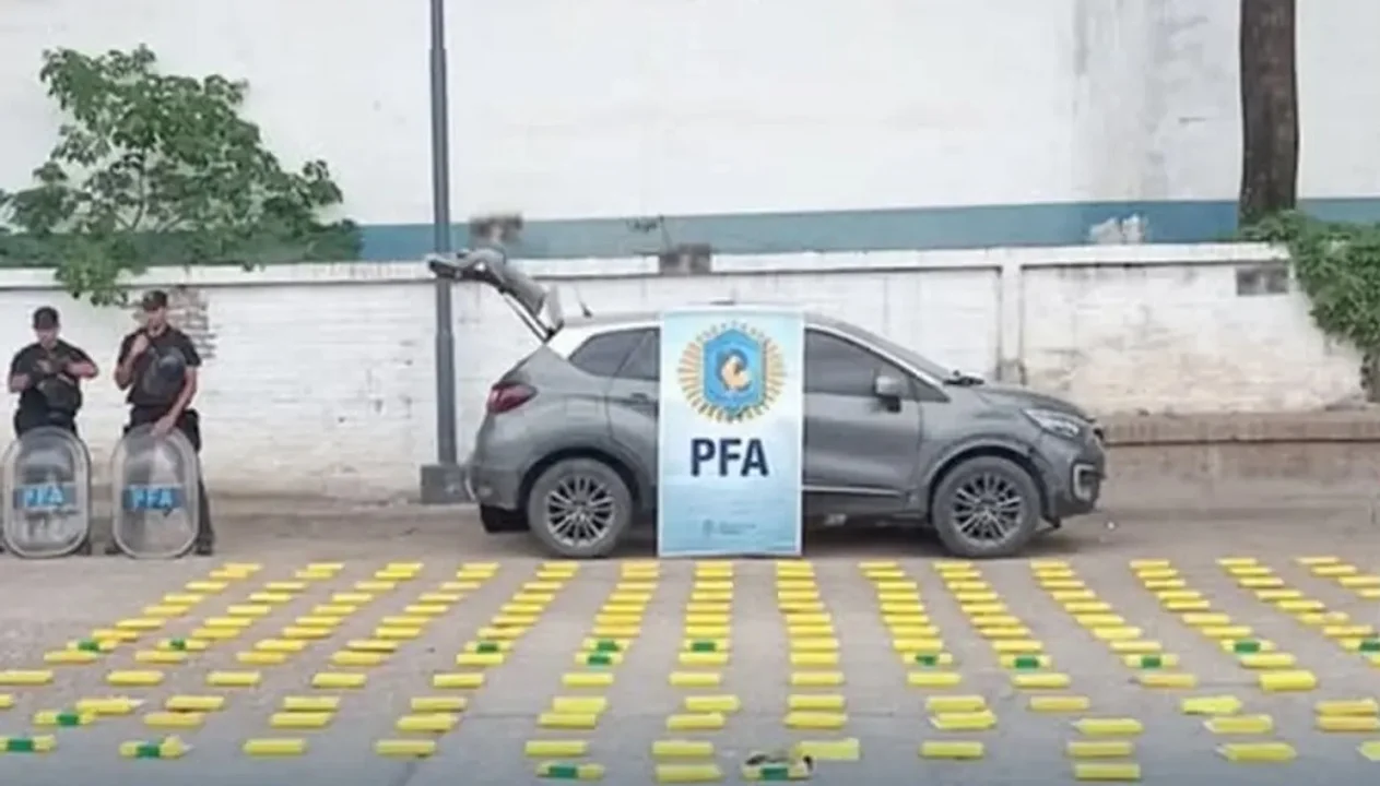 Decomisan 200 Kilos de cocaína en ruta nacional