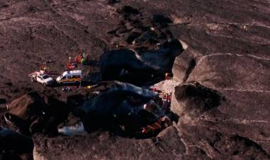 Se derrumbó una cueva de hielo