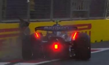 Colapinto chocó durante la práctica