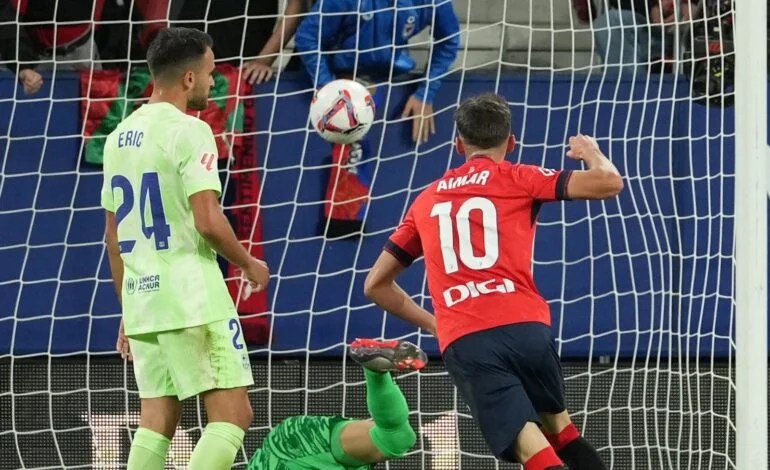 España: El Barcelona perdió ante el Osasuna 