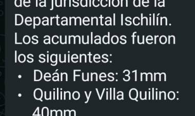 Lluvia en el Departamento Ischilín