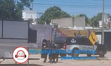 Cohete T-10 en la vía pública