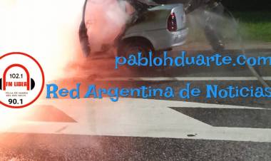 Incendiado en la vía pública