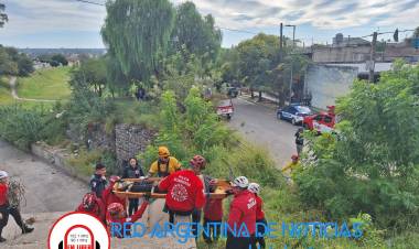 Cayó de un barranco