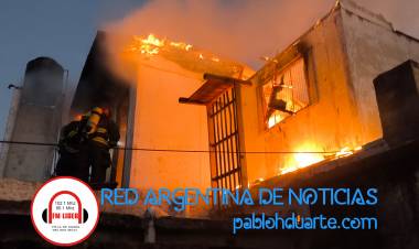 Casa prefabricada quemada