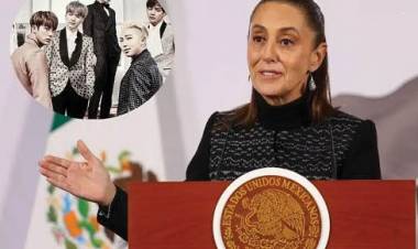 Presidenta de México pidió a Corea más conciertos de BTS