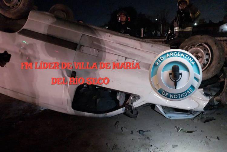 Perdió el control y volcó