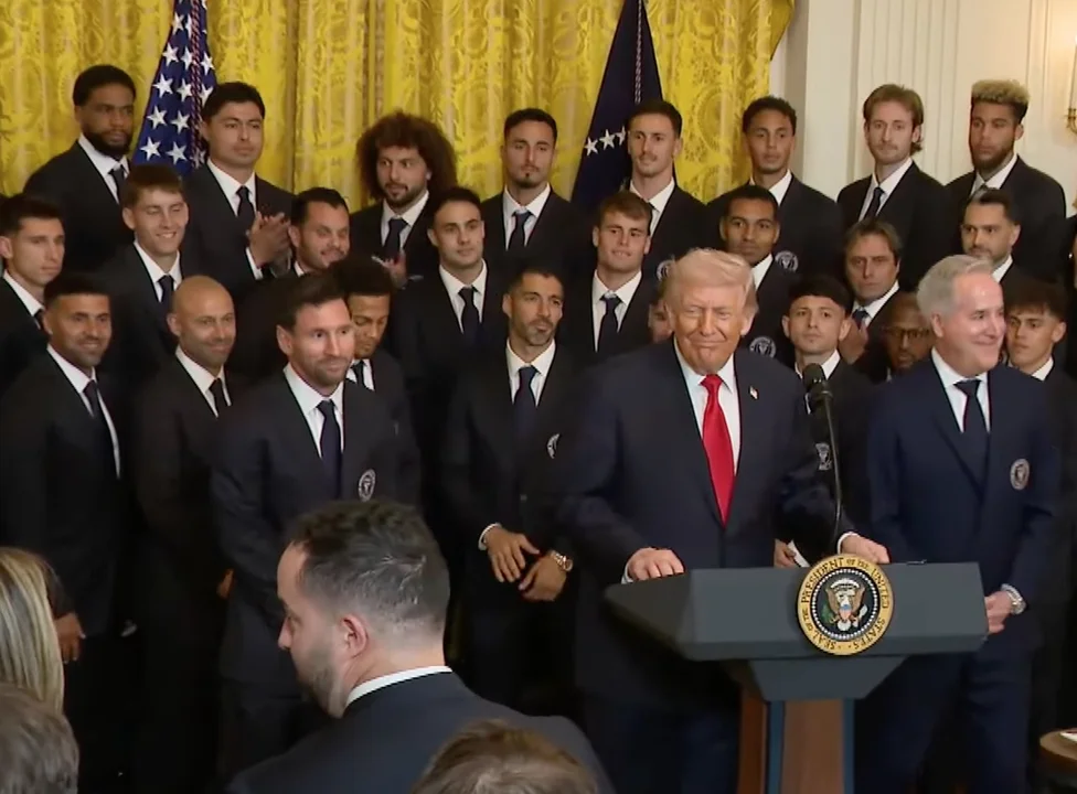 Messi entró junto a Donald Trump en la Casa Blanca